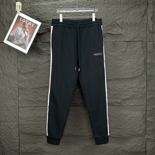 Gucci Classic Ribbed Pants Couple Embroidered Letter Logo Casual Pants