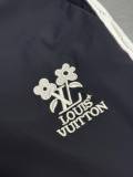 Louis Vuitton Embroidered Logo Flower Casual Straight Pants