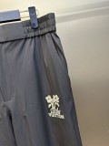 Louis Vuitton Embroidered Logo Flower Casual Straight Pants