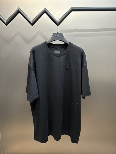 Givenchy New Metal Logo Short Sleeve Couple Simple Casual T-shirt
