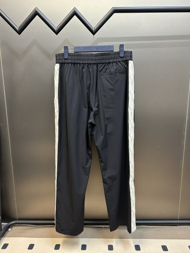 Louis Vuitton Embroidered Logo Flower Casual Straight Pants