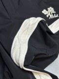Louis Vuitton Embroidered Logo Flower Casual Straight Pants