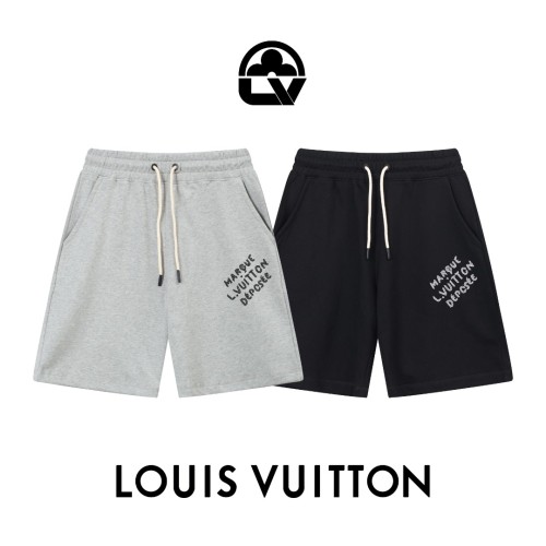 Louis Vuitton Classic Simple Letter Logo Printed Shorts Unisex Casual Drawstring Sports Shorts