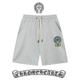 Chrome Hearts Fashion Colorful Cross Group Printed Shorts Unisex Casual Drawstring Sports Shorts