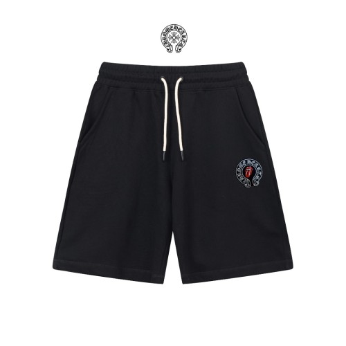 Chrome Hearts Classic Embroidered Tongue Horseshoe Shorts Unisex Casual Drawstring Sports Shorts