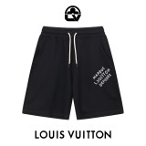 Louis Vuitton Classic Simple Letter Logo Printed Shorts Unisex Casual Drawstring Sports Shorts