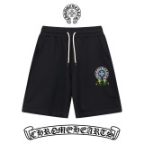 Chrome Hearts Fashion Colorful Cross Group Printed Shorts Unisex Casual Drawstring Sports Shorts