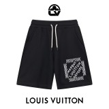 Louis Vuitton Classic Simple Letter Logo Printed Shorts Unisex Casual Drawstring Sports Shorts