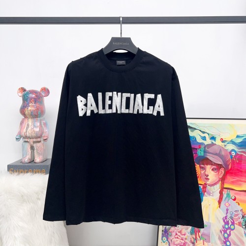 Balenciaga Classic Letter Logo Printed Long Sleeve T-shirt Unisex Vintage Casual Long Sleeve