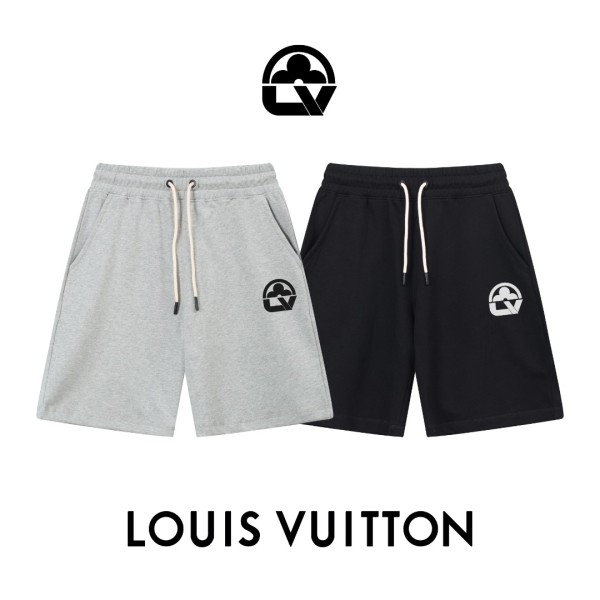 Louis Vuitton Classic Logo Printed Shorts Unisex Casual Drawstring Sports Shorts