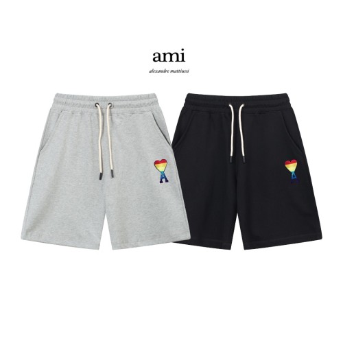 Ami Paris Classic Embroidered Logo Shorts Unisex Casual Drawstring Sports Shorts