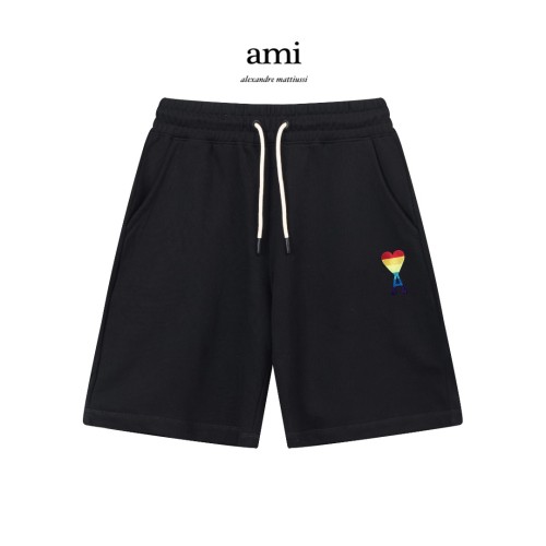 Ami Paris Classic Embroidered Logo Shorts Unisex Casual Drawstring Sports Shorts