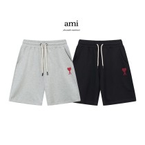 Ami Paris Classic Embroidered Love Shorts Unisex Casual Drawstring Sports Shorts