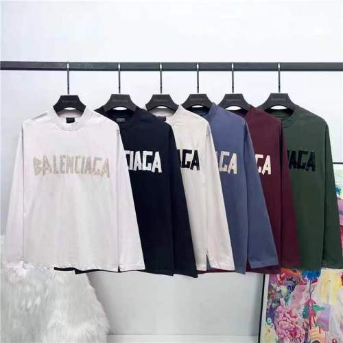 Balenciaga Classic Letter Logo Printed Long Sleeve T-shirt Unisex Vintage Casual Long Sleeve