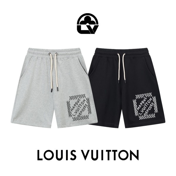 Louis Vuitton Classic Simple Letter Logo Printed Shorts Unisex Casual Drawstring Sports Shorts