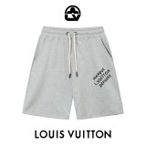 Louis Vuitton Classic Simple Letter Logo Printed Shorts Unisex Casual Drawstring Sports Shorts