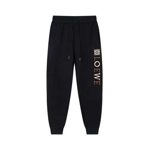 Loewe Fashion Color blocked Letter Embroidered Logo Pants Unisex Casual Loose Sports Pants