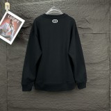 Dior New Embroidered Rabbit Couple Round Neck Hoodie with Patchwork