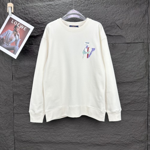 Louis Vuitton New Color Letter Logo Couple's Round Neck Hoodie