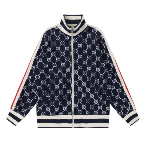 Gucci Classic Full Ribbon Logo Set Unisex Casual Loose cardigan Coat
