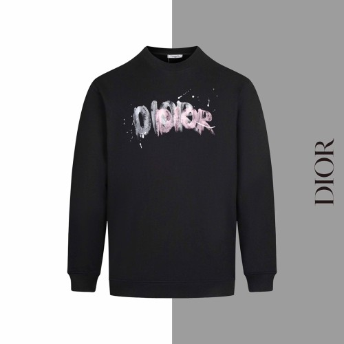 Dior New Colorful Graffiti Full Letter Couple's Round Neck Hoodie