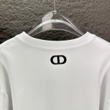 Dior New Embroidered Rabbit Couple Round Neck Hoodie with Patchwork