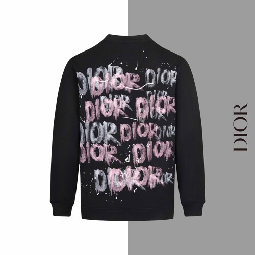 Dior New Colorful Graffiti Full Letter Couple's Round Neck Hoodie