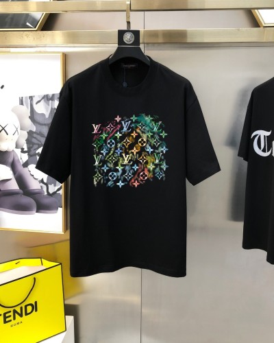 Louis Vuitton Fashion Letter Logo Round Neck Short Sleeve Couple Oversize Casual T-shirt