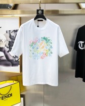 Louis Vuitton Fashion Letter Logo Round Neck Short Sleeve Couple Oversize Casual T-shirt