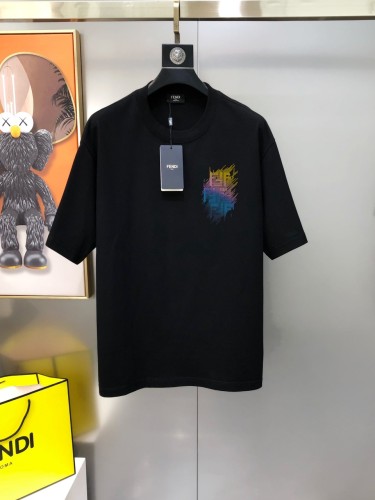 Fendi Fashion Letter Logo Round Neck Short Sleeve Couple Oversize Casual T-shirt
