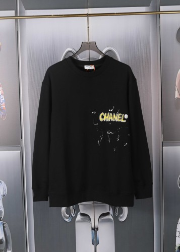 Chanel Fashion Color Handmade Graffiti Hand drawn Round Neck Hoodie