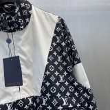 Louis Vuitton Fashion Embroidered Logo Contrast Coat Unisex Casual Sports Set