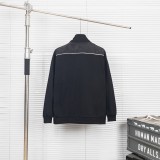 Prada New Couple Triangle Logo Splicing Stand Up Collar Jacket Casual Jacket