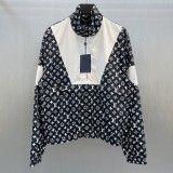 Louis Vuitton Fashion Embroidered Logo Contrast Coat Unisex Casual Sports Set