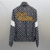 Louis Vuitton Fashion Embroidered Logo Contrast Coat Unisex Casual Sports Set