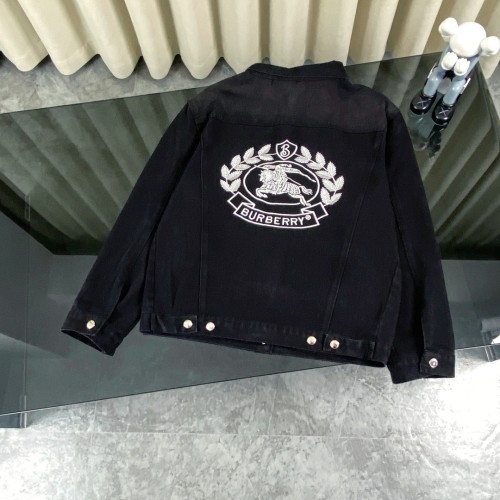 Burberry Classic Couple War Horse Logo Letter Embroidered Casual Cowboy Coat