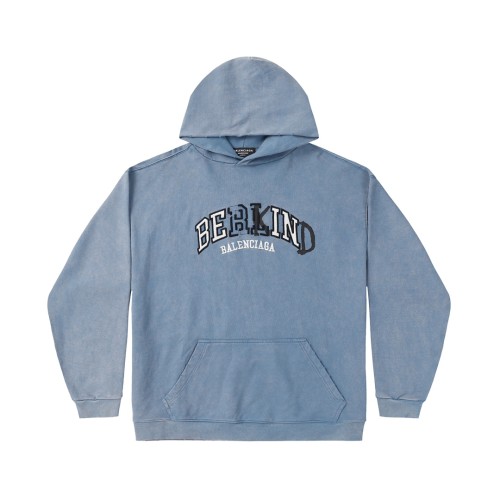 Balenciaga Fashion 3D Embroidered Hoodie Unisex Casual Piercing Sweatshirt