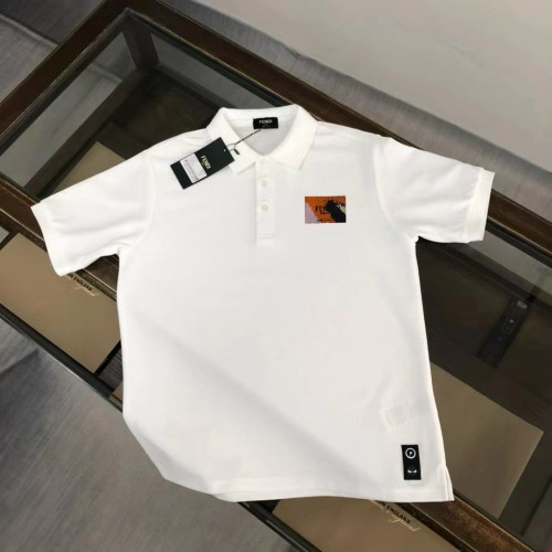 Fendi Fashion New Men's Short sleeved Collar Polo Shirt