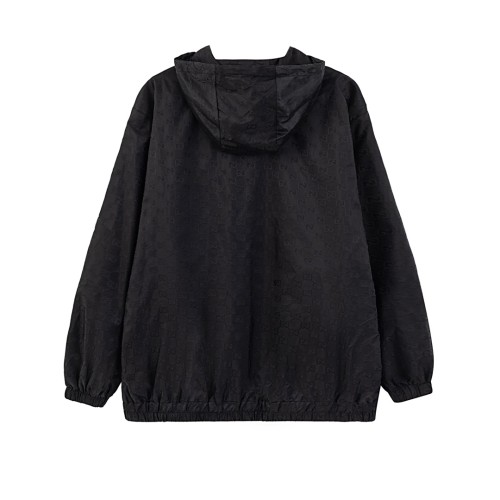 Gucci Classic Zipper Logo Jacquard Jacket Unisex Casual Loose Coat