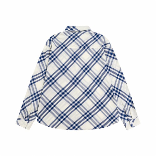 Burberry Fashion Plaid Long Sleeved Shirt Unisex Casual Lapel Shirt