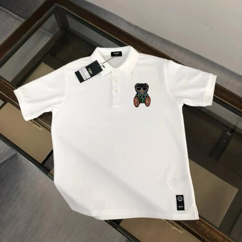 Fendi Fashion New Men's Short sleeved Collar Polo Shirt