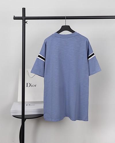 Dior New 47 Logo Printed Short Sleeve Couple Casual Loose Cotton T-shirt