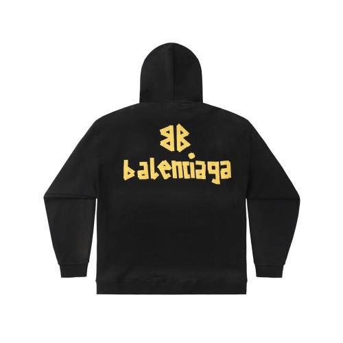 Balenciaga New Gradient Yellow Tape Bandage Printed Hoodie Couple Casual Loose Sweatshirt
