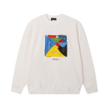 Prada Logo Printed Hoodie Unisex Oversize Round Neck Sweatshirt