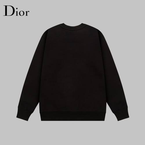 Dior Fashion Handpulled Rope Graffiti Logo Printed Round Neck Sweatshirt Unisex Casual Loose Sweatshirt