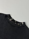 Balenciaga Personalized Piercing Ring Button Hoodie Couple Casual Oversize Sweatshirt