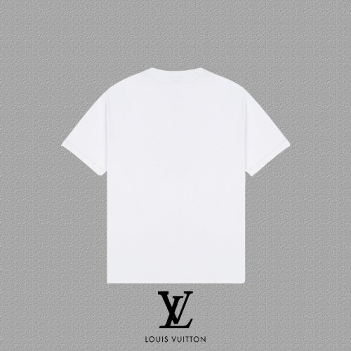 Louis Vuitton Fashion Logo Brown Small French Embroidery Short Sleeve Couple Casual T-shirt