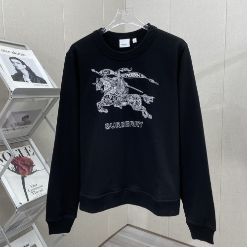 Burberry Classic Equestrian Knight Embroidered Long Sleeve Hoodie Couple Casual Hoodie