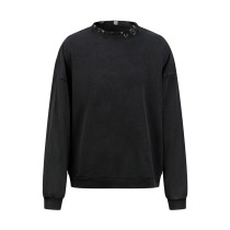 Balenciaga Personalized Piercing Ring Button Hoodie Couple Casual Oversize Sweatshirt