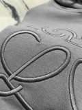 Loewe Couple Personality Misaligned Letter Logo Embroidered Casual Hoodie